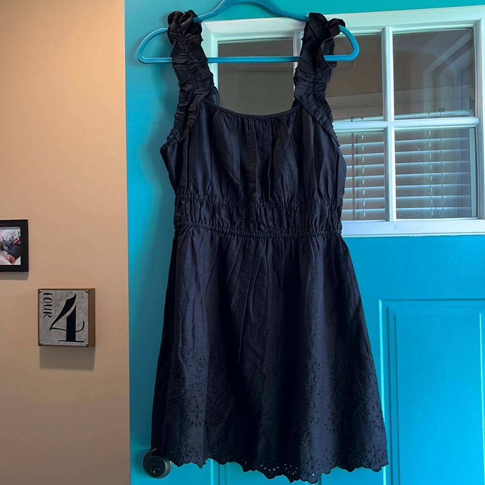 Old Navy Waist-Defined Ruffle-Trimmed Mini Dress